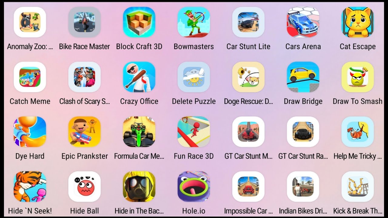 Zombie Tsunami,Clash of Scary Squad,Hide In The Backroom,Tank Stars