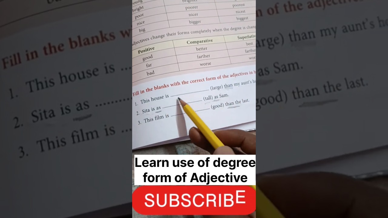 use of 3 degree form of Adjective | Learn English grammar on my YouTube channel and subscribe please
