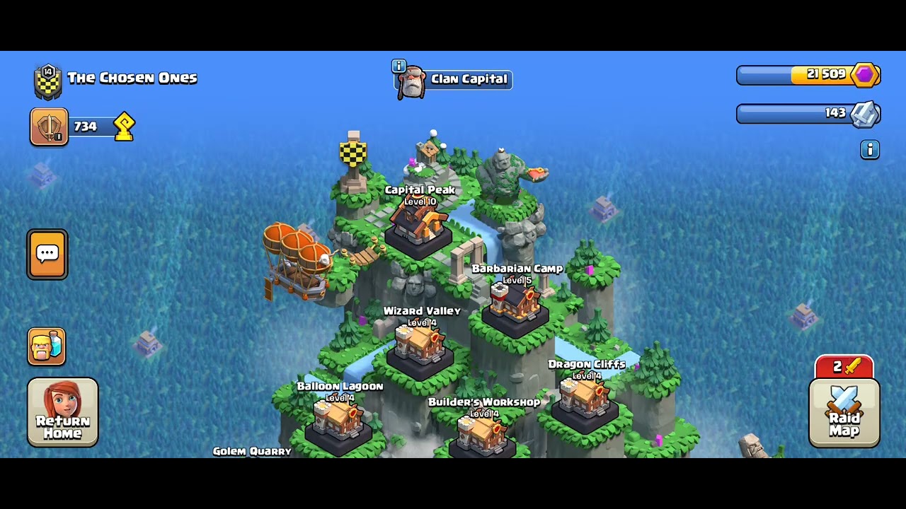 The villages of the golem quarries and goblin mines were successfully destroyed