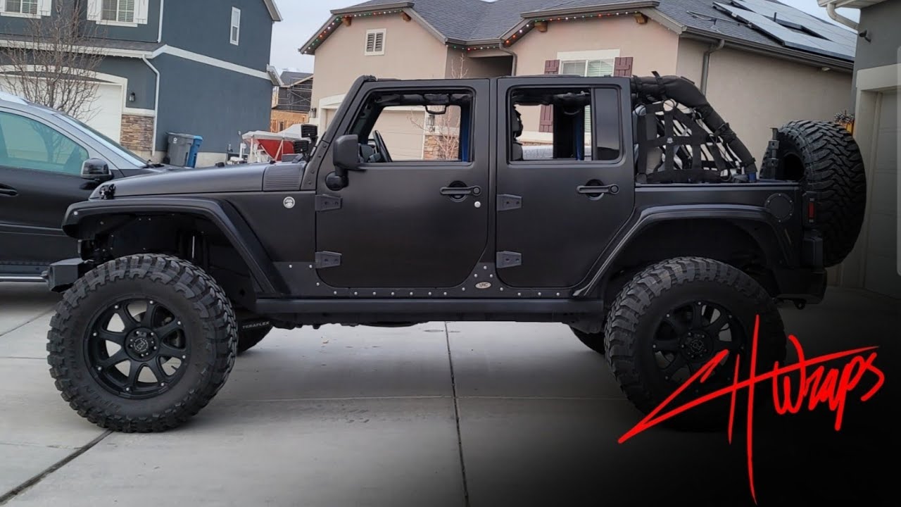 JEEP RUBICON (FULL SATIN BLACK WRAP)!!!