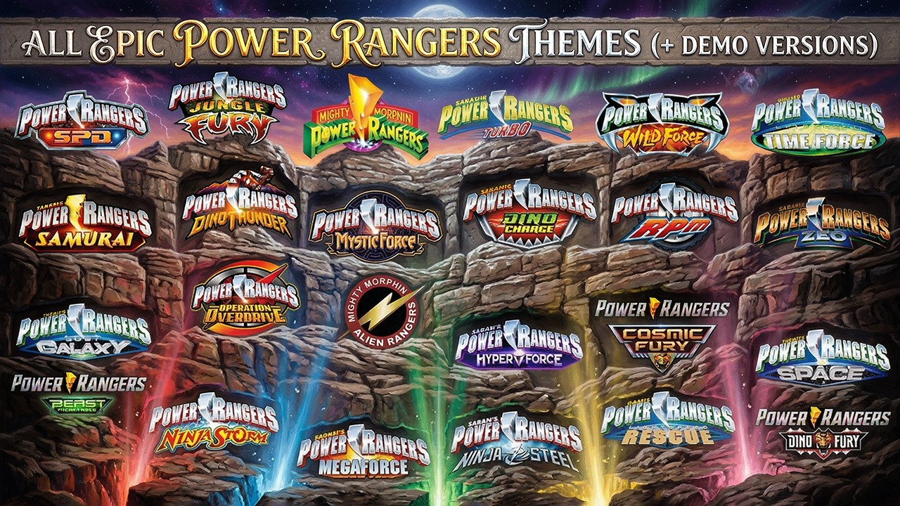 All POWER RANGERS Theme Songs - Epic Cover -  Orchestral Metal Style Soundtrack - All Seasons