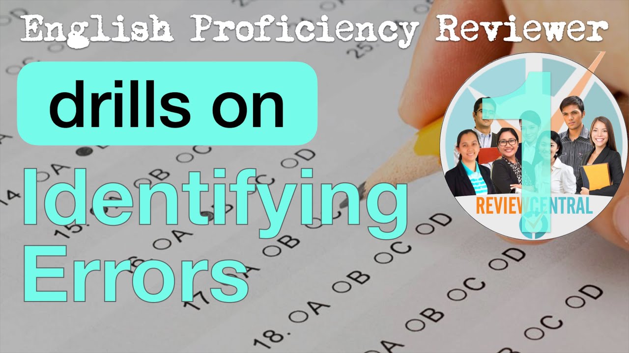 Language Proficiency Reviewer Drills: Identifying Errors | Review Central