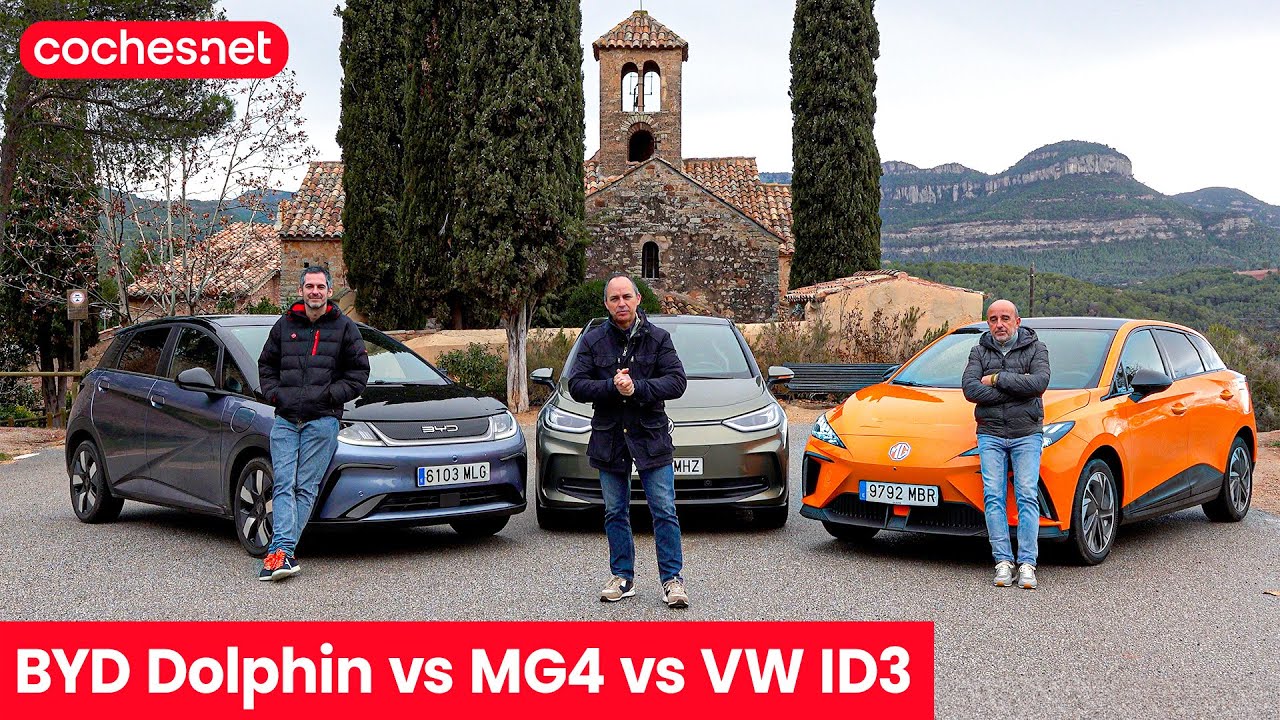 BYD Dolphin vs MG4 vs Volkswagen ID.3 | Comparativa / Test / Review en español | coches.net