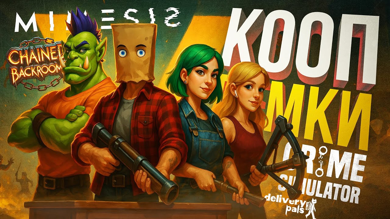 [MIMESIS + Delivery Pals + Chained Backrooms + Crime Simulator #1] КООПНЫЕ ДЕМКИ (КЛОНЫ ЛЕТАЛКИ)