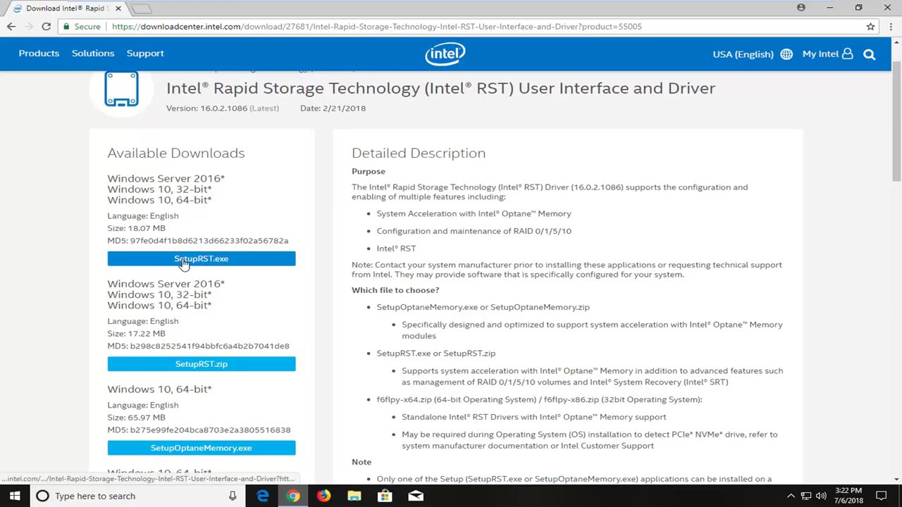 How To Download Intel Rapid Storage Technology Driver In Windows 10