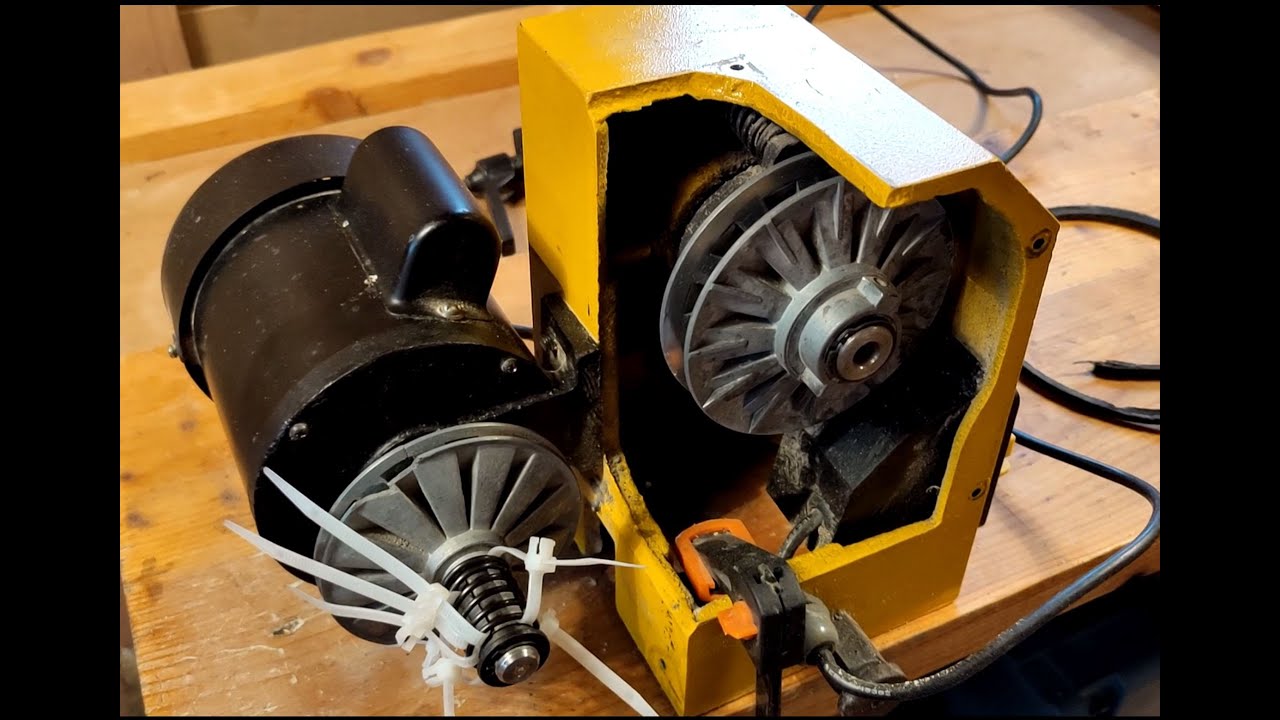 New Motor Pulley on Variable Speed Wood Lathe.