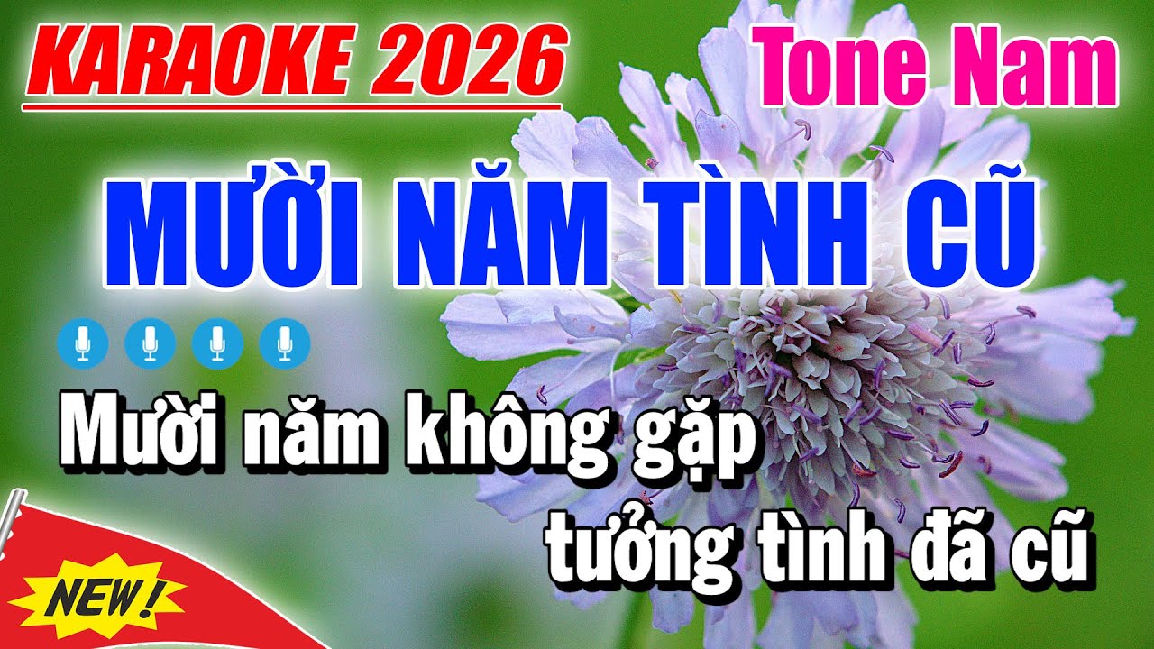 Karaoke Mười Năm Tình Cũ Tone Nam | Beat Mới 2026 | Karaoke Duy Trần