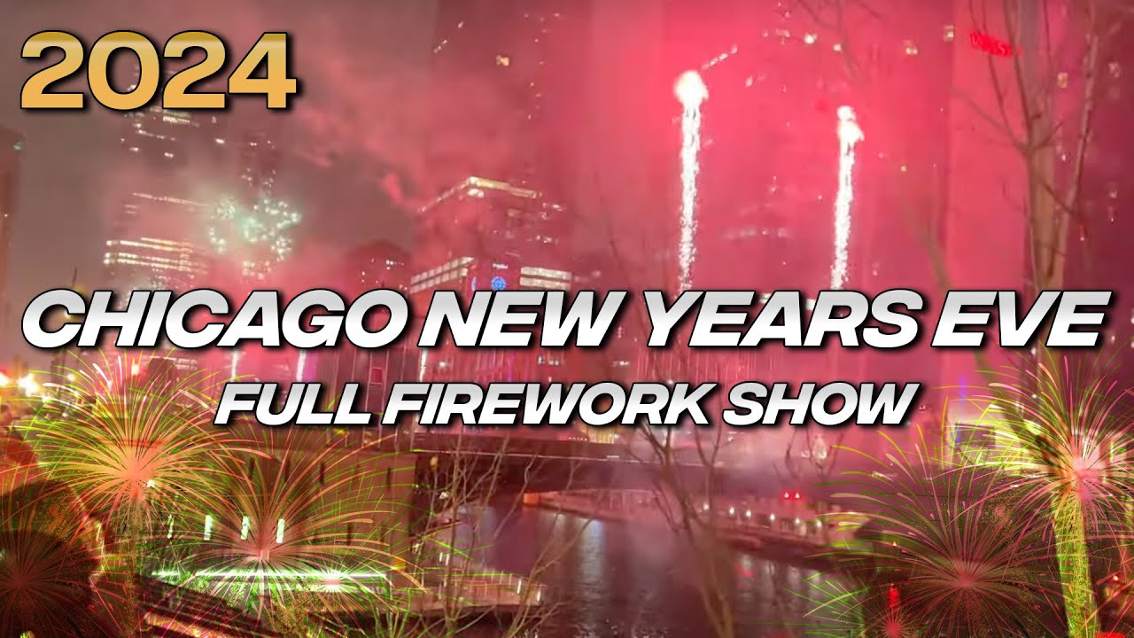 CHICAGO NEW YEARS EVE FIREWORKS 2024 🇺🇸| Full Show & After Scenes! 🥳🎆🎉
