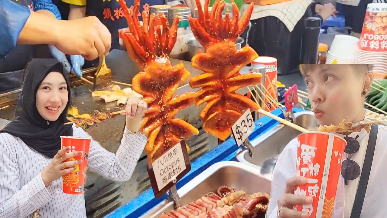 NYOBAIN GURITA BAKAR DIHONGKONG ‼️ STREET FOOD PASAR MALAM JORDAN #templestreetnightmarket