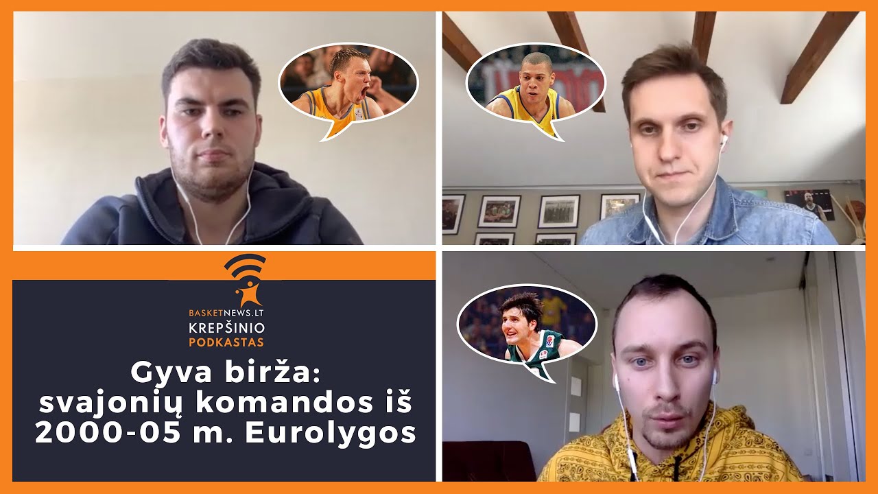 Gyva „BasketNews.lt podkasto“ birža: svajonių komandos iš 2000-2005 m. Eurolygos