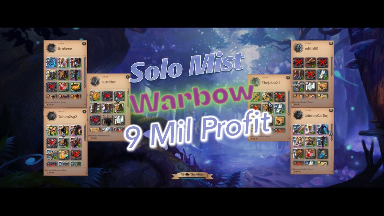 Solo Warbow PvP & Ganking | Solo Mist | Albion Online | Tales from the Mists #8