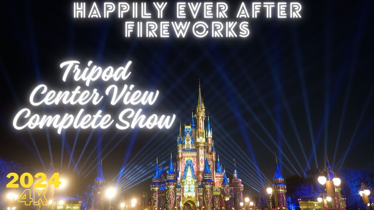 4K Happily Ever After - Magic Kingdom Park Fireworks - COMPLETE SHOW - Central Hub - 4/17/24