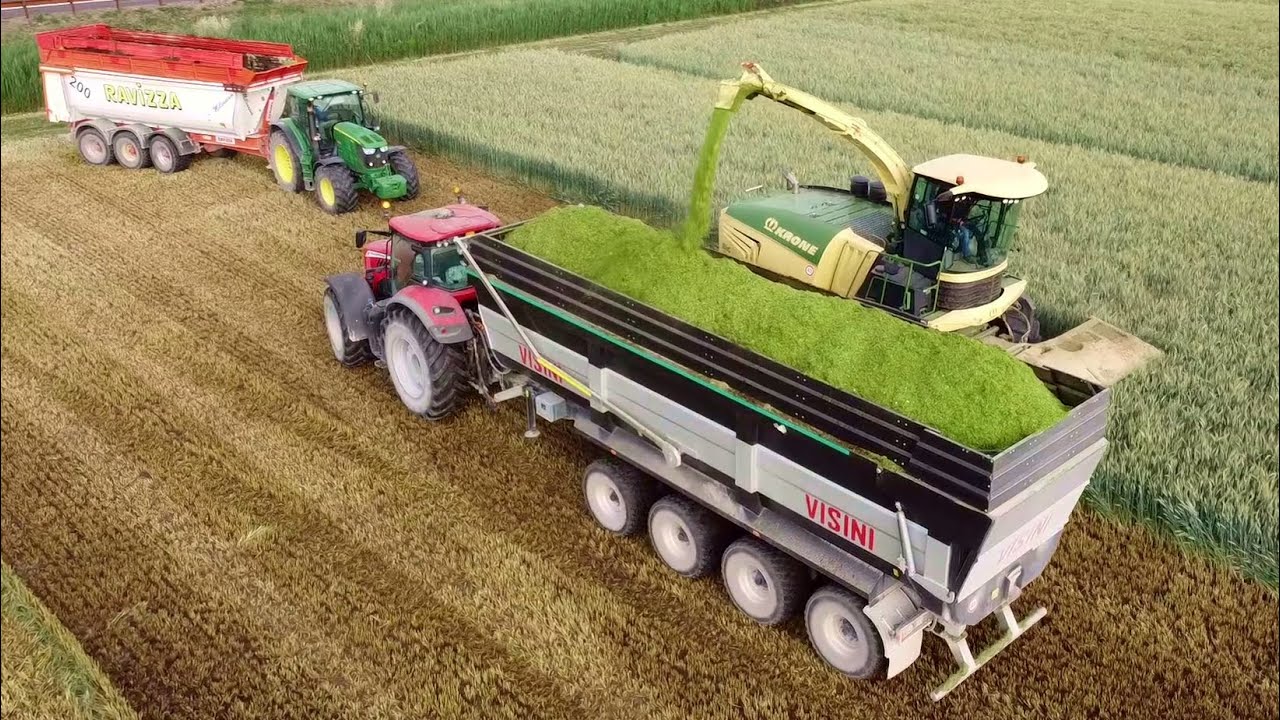 Krone Big X 880 + X Disc 620 cutting triticale | Trinciatura - Cab view & sound