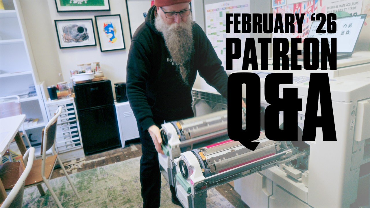 Warped base boards, stretching watercolour paper; Feb '26, Patreon Q&A