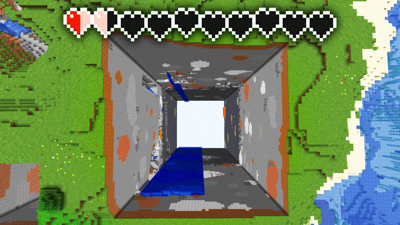 ダメージを受けるとチャンクが消えるマインクラフト【マイクラ実況/チャレンジ】