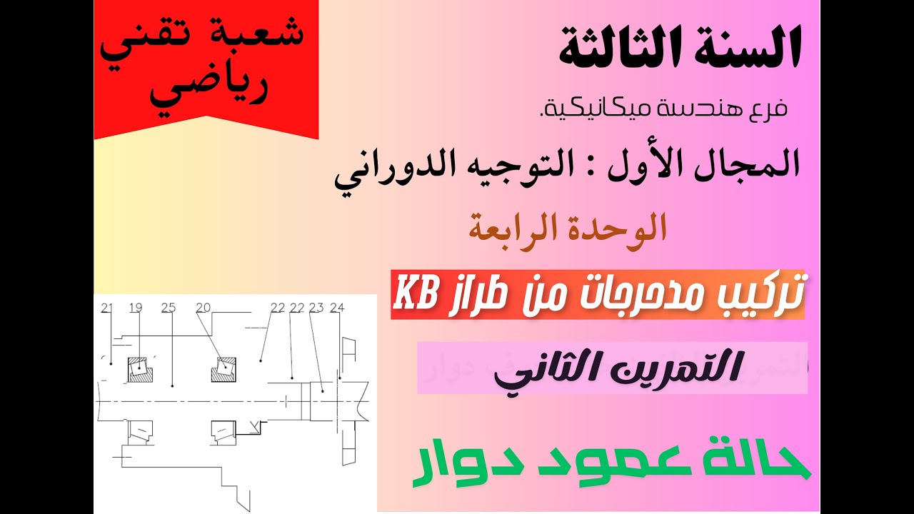 تركيب المنحرجات من طراز KB: التمرين الثاني