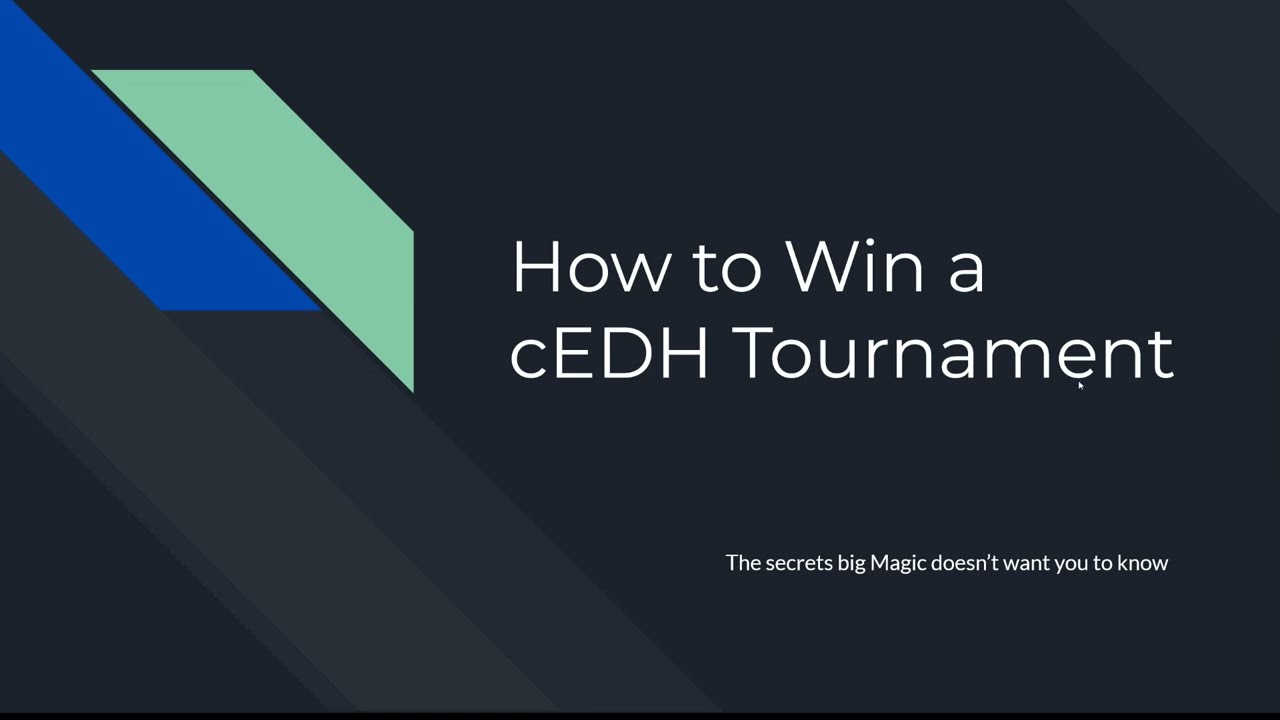 How to Win a cEDH Tournament