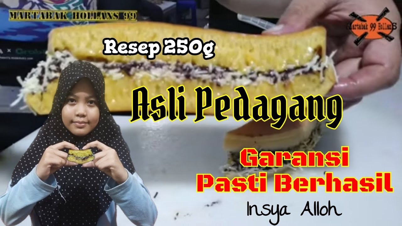 Resep Martabak Manis 250 gram Asli Pedagang (Garansi Pasti Berhasil insya Alloh)
