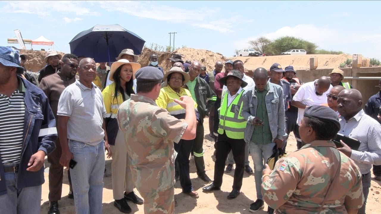 Deputy Minister Zikalala and MEC Mokua Inspect Progress On Welisizwe Bridge In Mahikeng, North West
