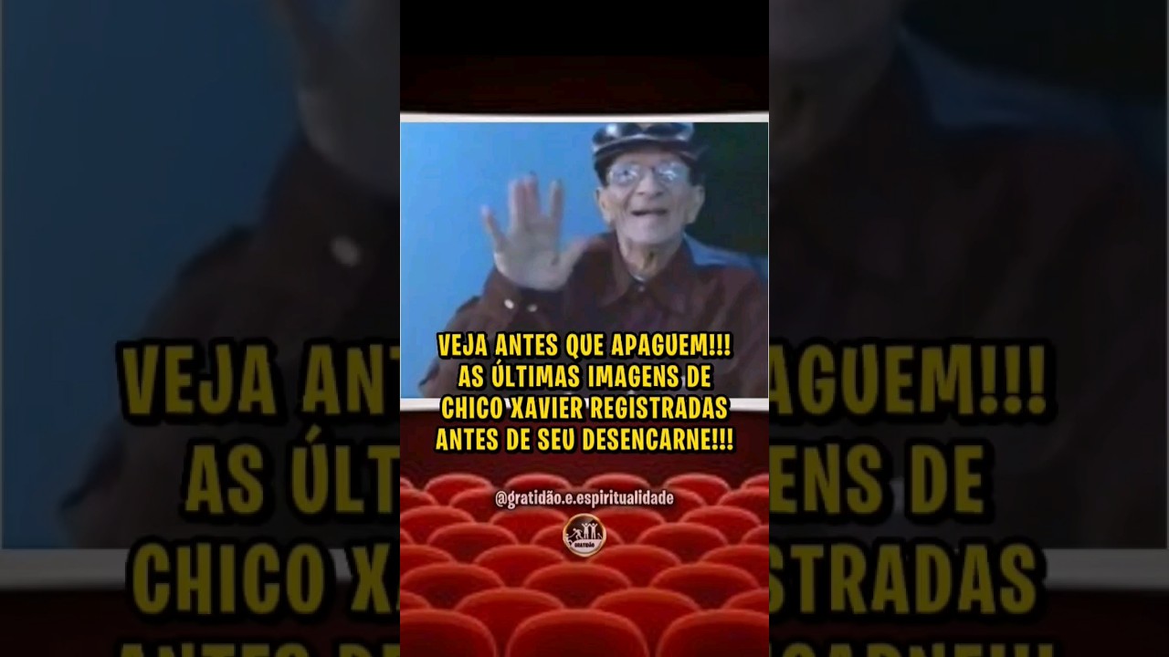 Eu n&atilde;o tenho nada para dizer, deixo para voc&ecirc;s os coment&aacute;rios. #reformaintima #chicoxavier #espirita