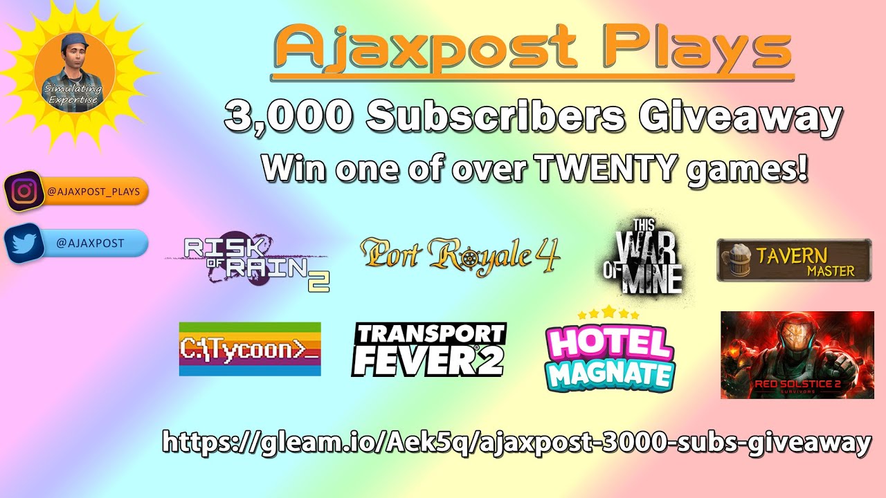 Ajaxpost Plays 3,000 Subscriber Giveaway Announcement : November 2024