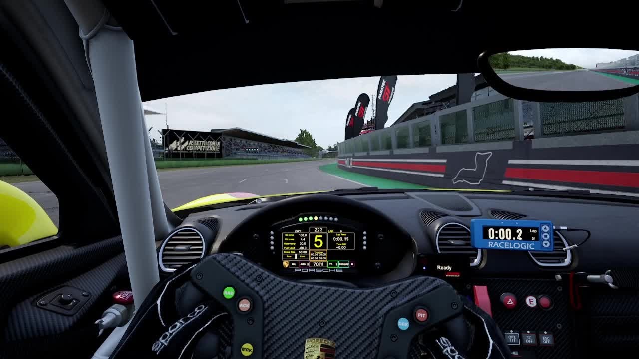 ACC Imola Porsche 718 Cayman GT4 MR 2019 (Dry) Track Guide (Hotlap + Telemetry)