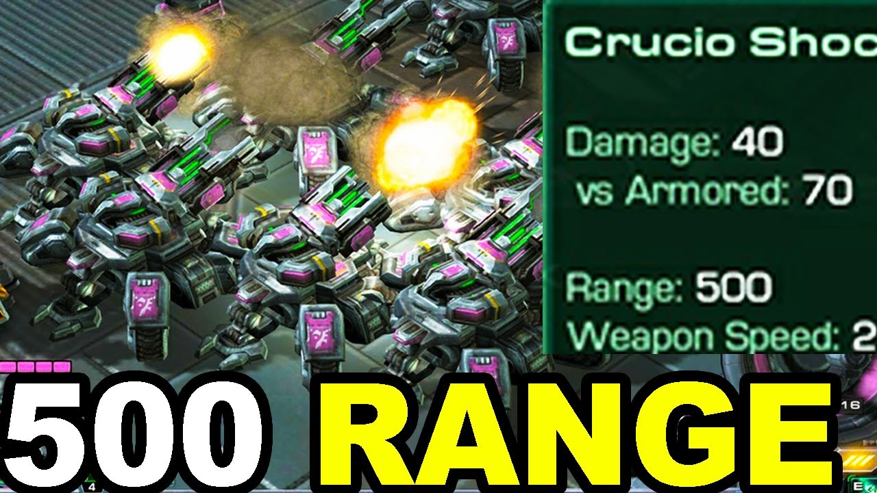 so i increased the Range of Siege Tanks to 500 and it was a nightmare Starcraft 2
