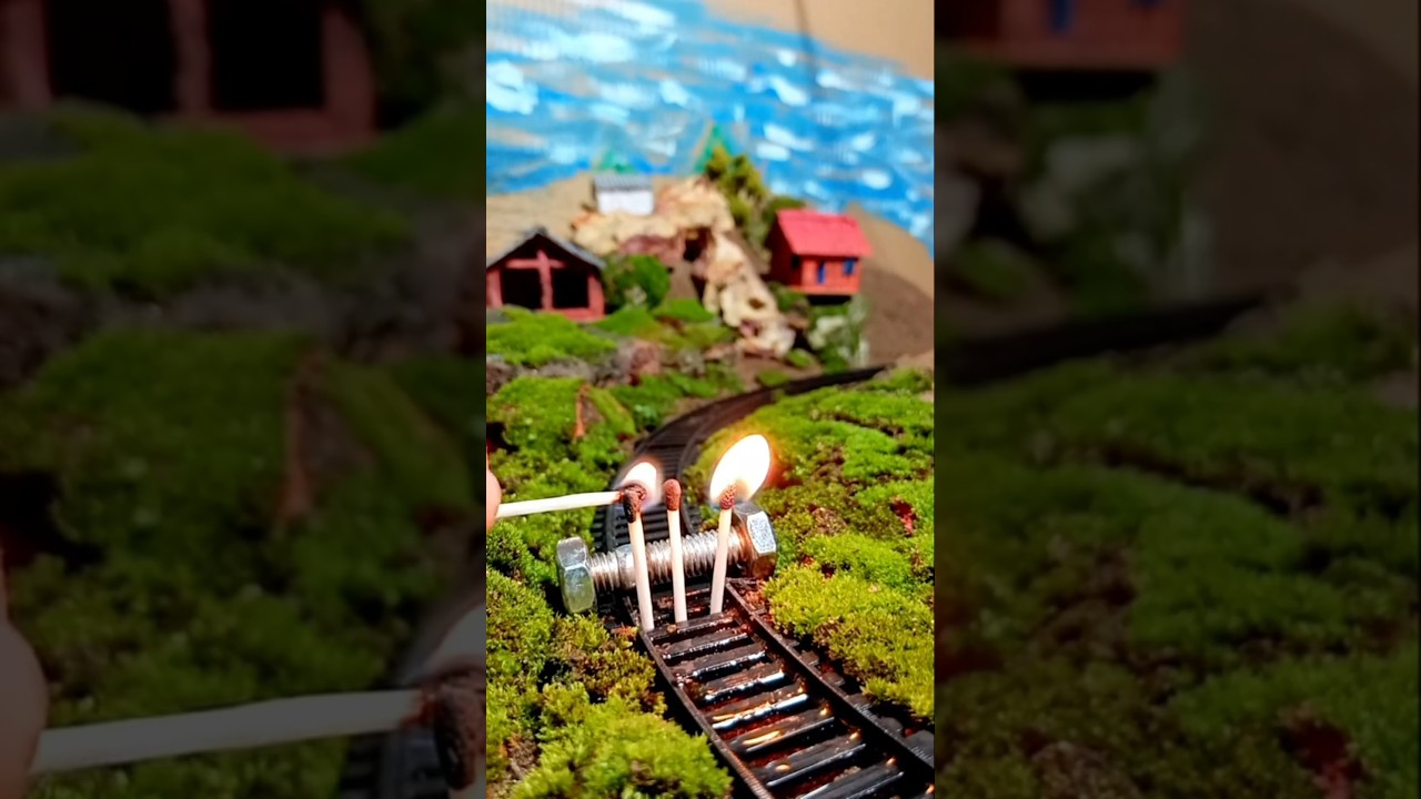 🚂🔥TRAIN vs FIRE PIN😱🔥 -model train #shortvideo