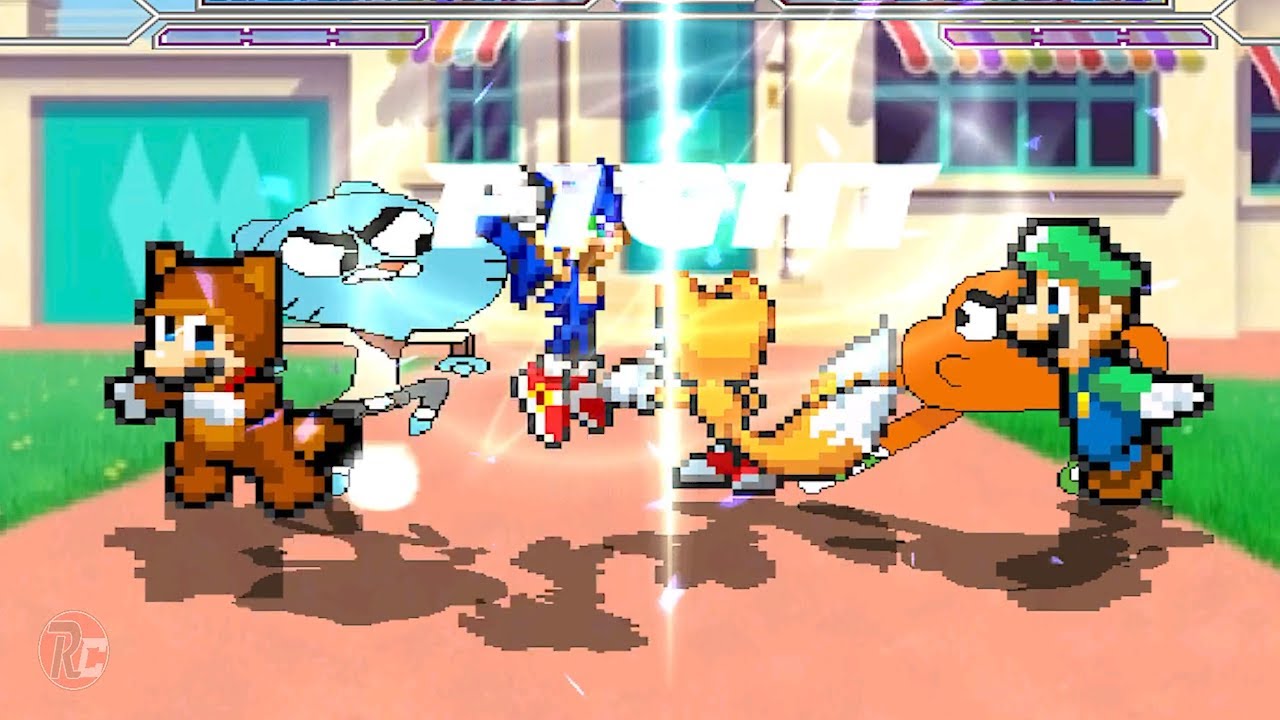 Gumball, Mario, and Sonic  vs  Darwin, Luigi, and Tails | best of 3