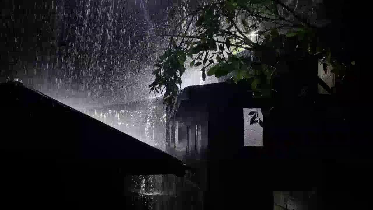 Deep Sleep Rain Sounds – Heavy Rain on Tin Roof at Night