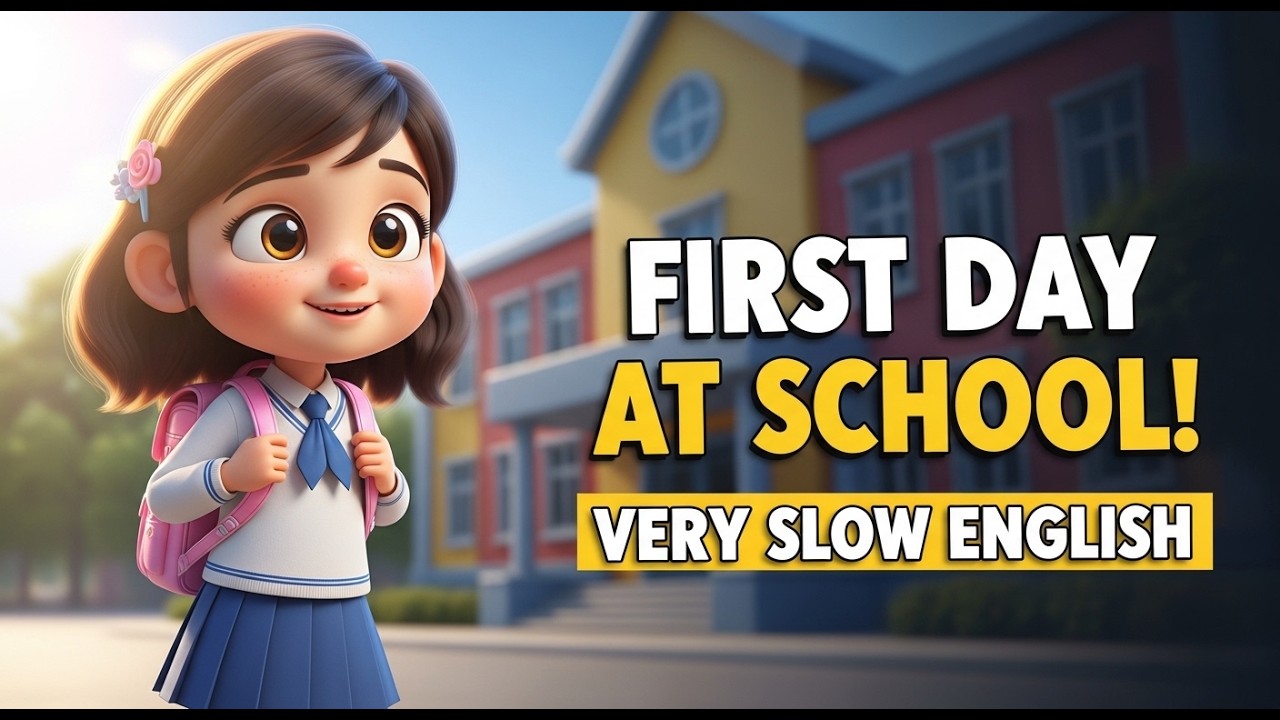 My First Day at School | Super Slow English Story for Beginners | Learn English Easily