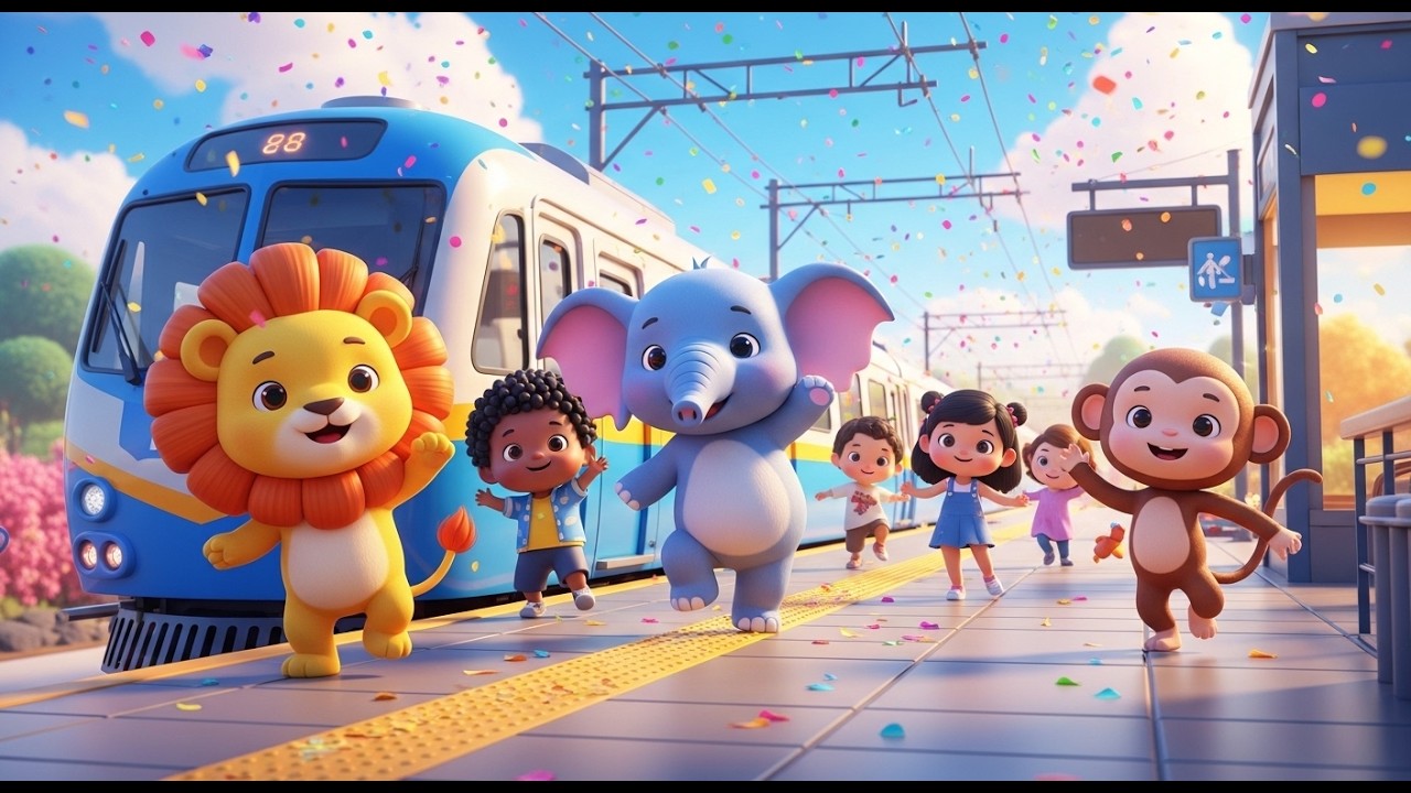 Canción del Tren de Colores 🚂 Canción Infantil Educativa en Español Para Niños