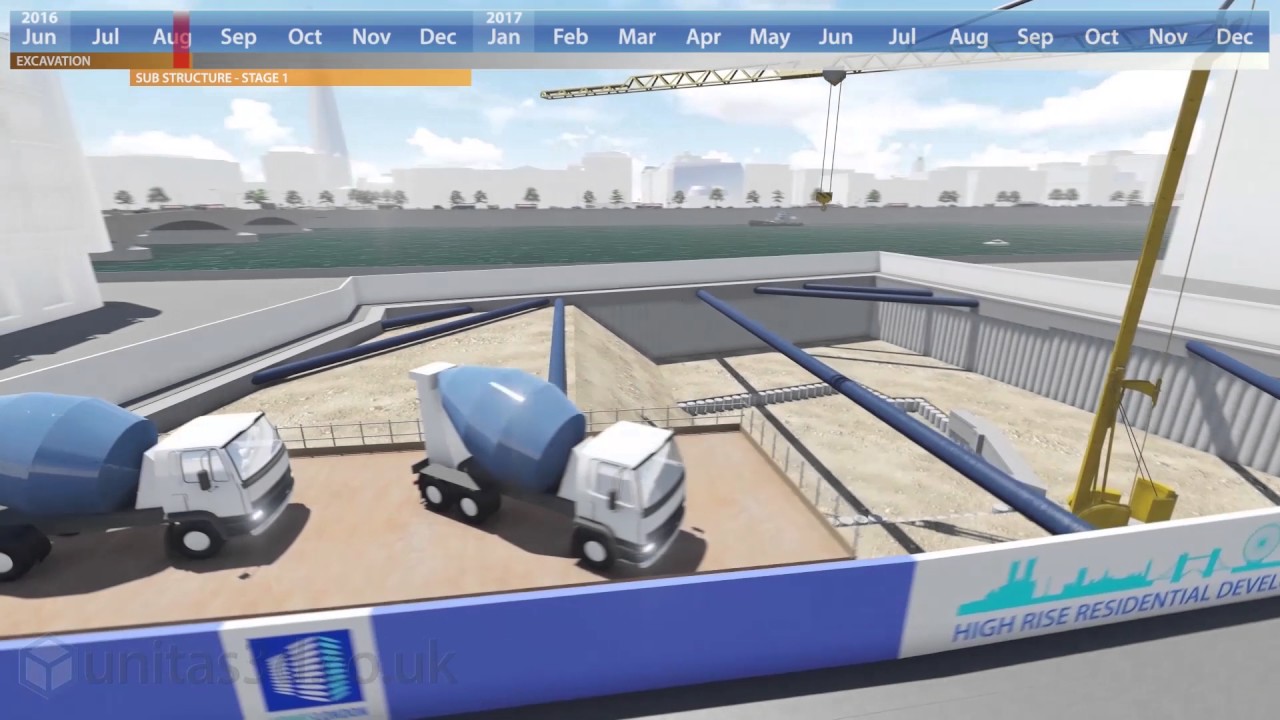 4D Construction Sequence BIM VDC Synchro - Unitas3D