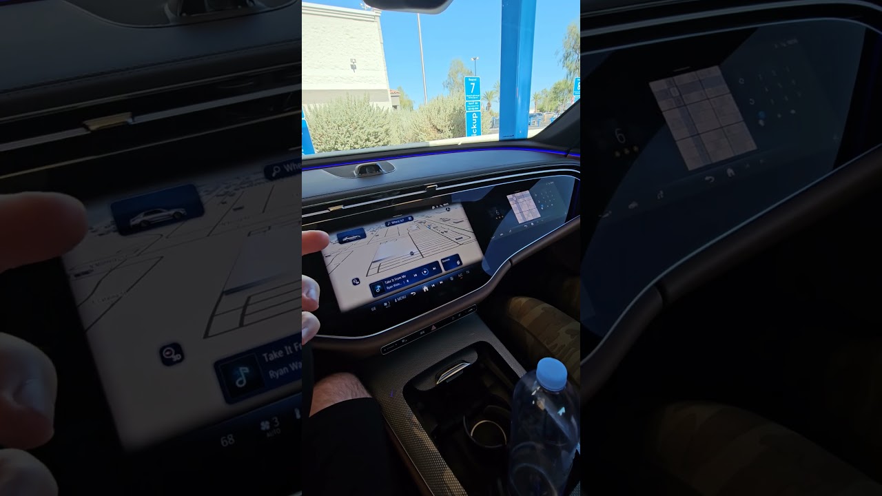 Ekran pasażera w nowym Mercedesie E350 z 2024 r.!
