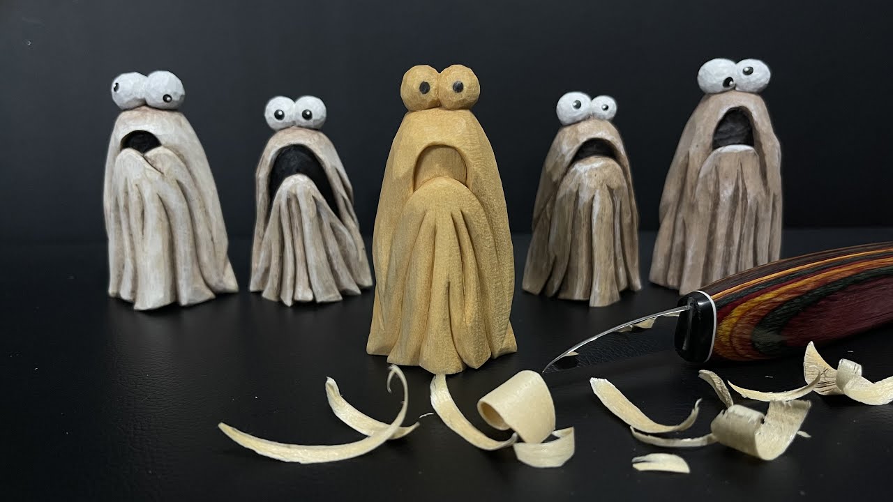 [우드카빙]유령인형 조각하기-Carve a Yip yips