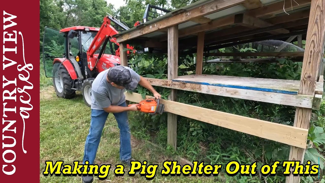 We are Turning this into a Pig Shelter, Hopefully we can pick it up with the Tractor.