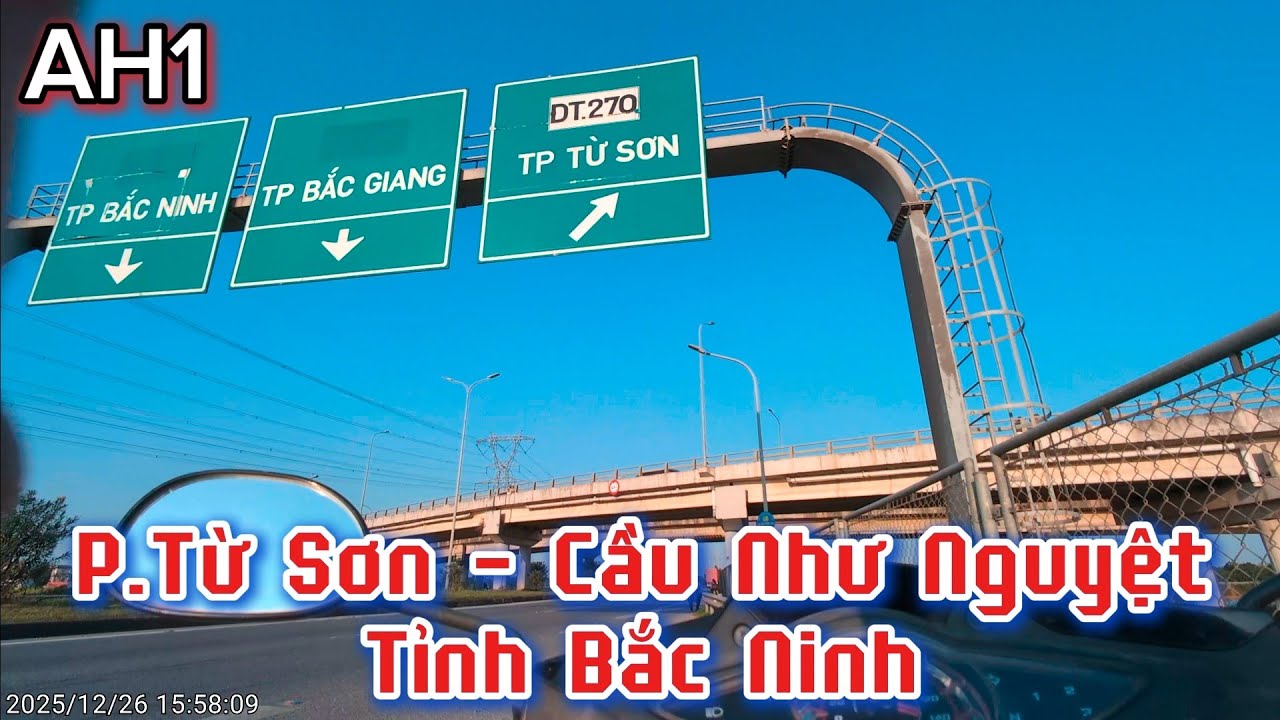 AH1 Phường Từ Sơn đi Cầu Như Nguyệt, Tỉnh Bắc Ninh