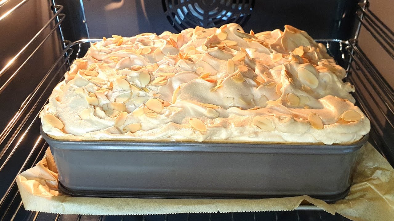 Вкусный яблочный пирог с яблоками из банки 👌 изумительное песочное тесто с безе 👍 просто и быстро