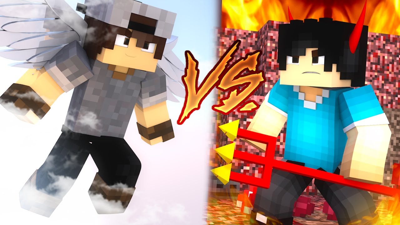 Minecraft: CORRIDA PVP - CÉU vs INFERNO!