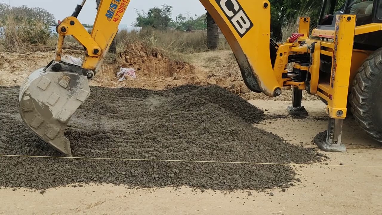 How to level DLC using jcb in concrete road.