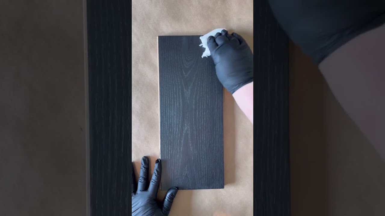 How to create an opaque black wood finish on white oak wood! #rubiomonocoat