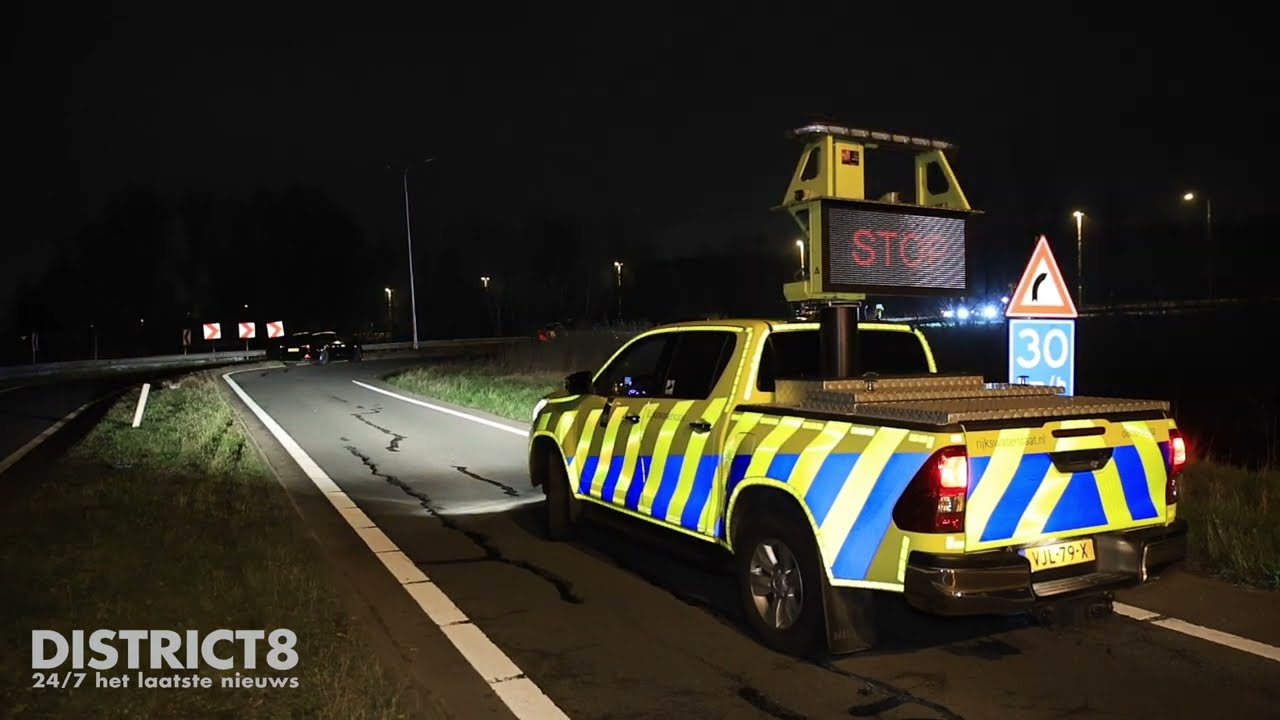 Tientallen automobilisten op de bon na negeren rood kruis tijdens ongeval A4 Schipluiden
