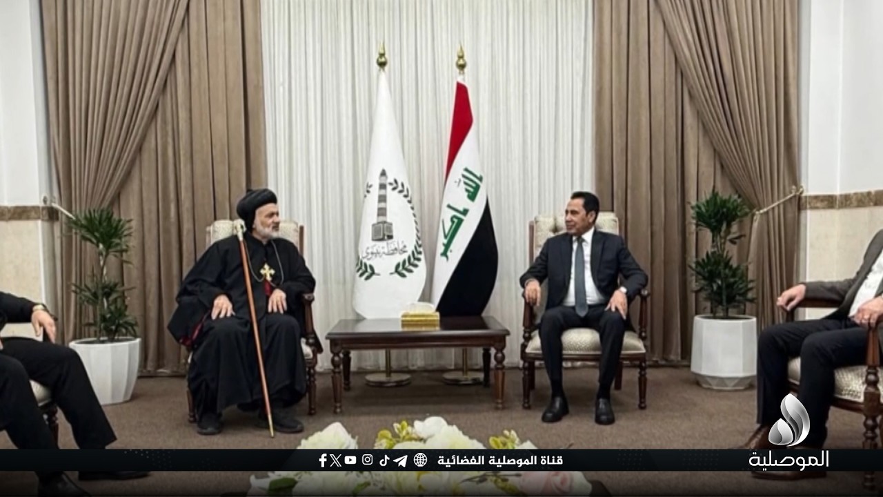 محافظ نينوى يستقبل المطران 
