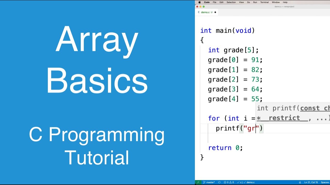 Array Basics | C Programming Tutorial