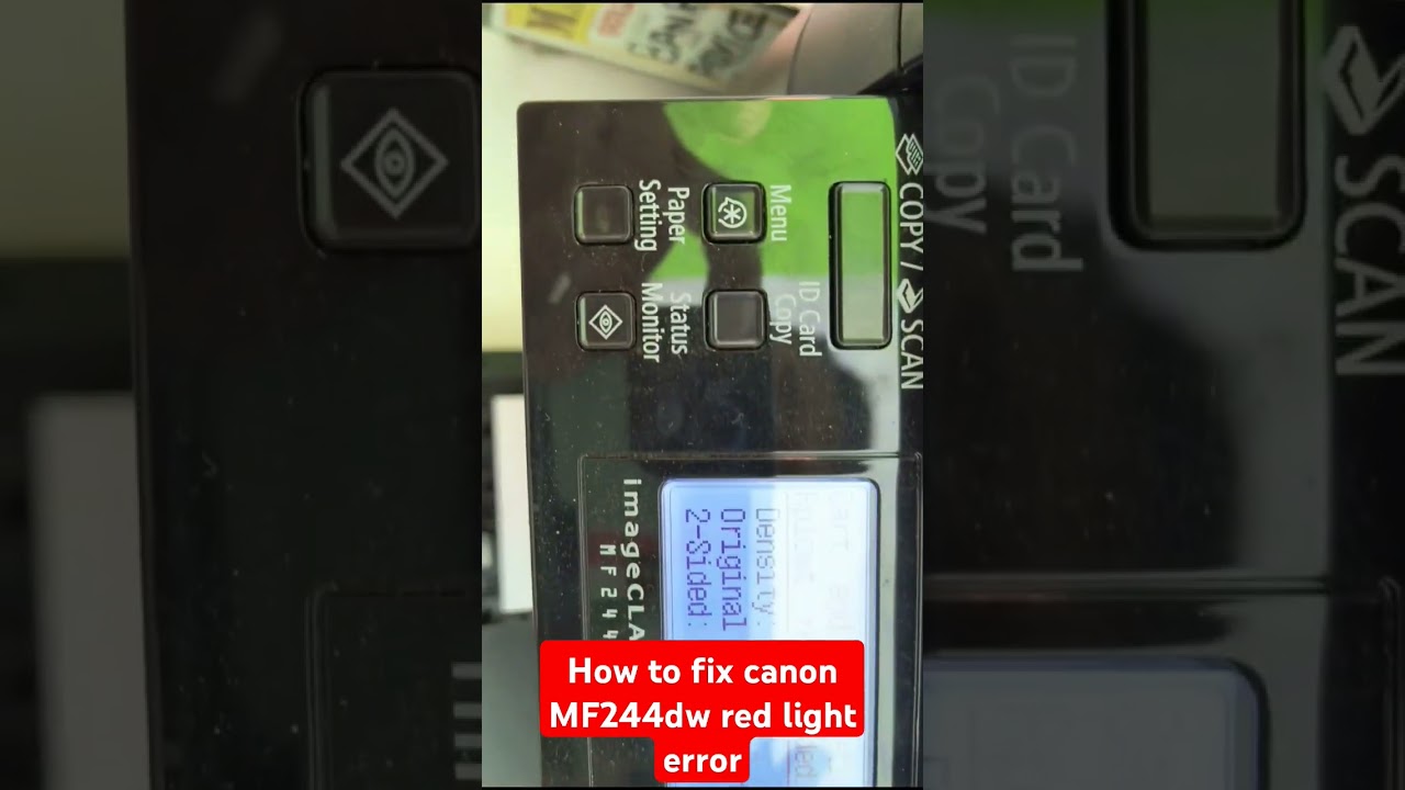 How to how to fix red light error on canon mf244dw printer#printer #canon