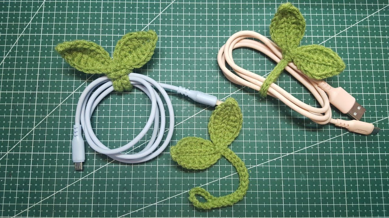 How to Crochet Leaf Sprout Charger Holder | DIY Craft | w/ subtitle