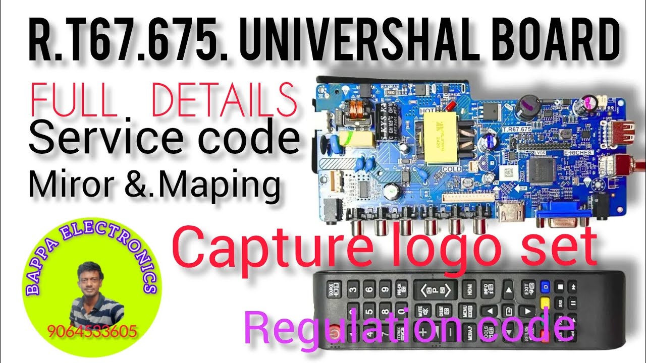 R.T67.675 UNIVERSHAL MOTHER BOARD FULL DETAILS 