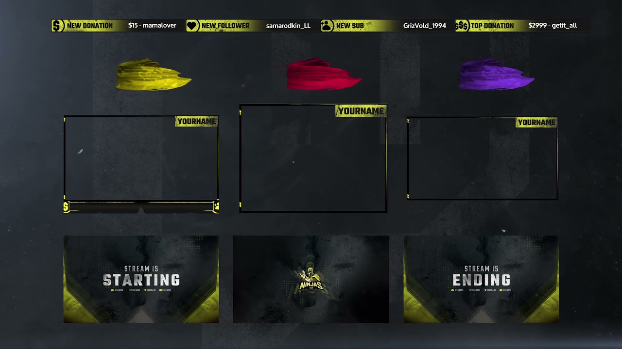 Stream Packages - Alerts, Overlays, Screens (After Effects)