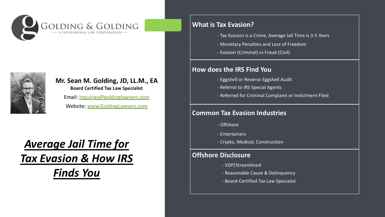 Average Jail Time for Tax Evasion - How IRS Finds You