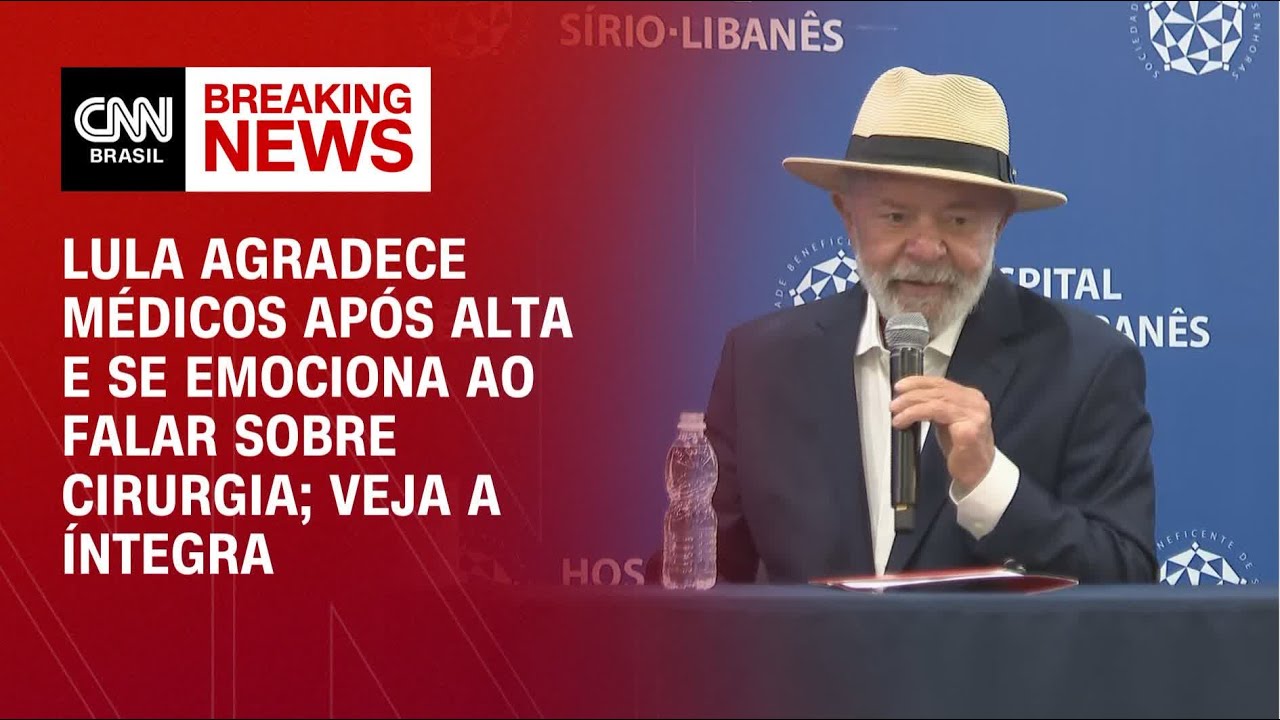 Lula agradece médicos após alta e se emociona ao falar sobre cirurgia; veja a íntegra | AGORA CNN